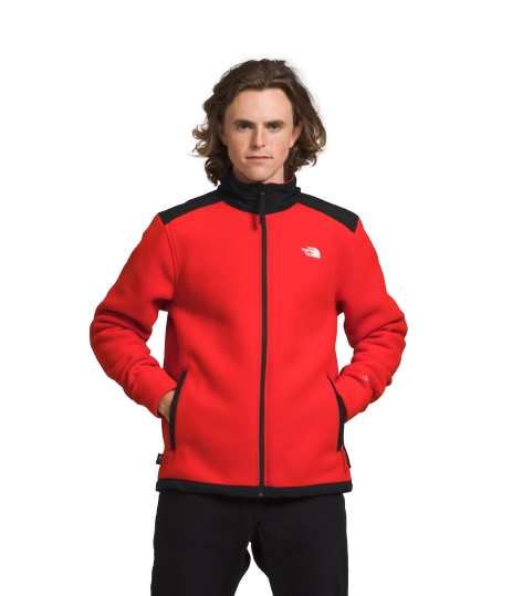 The North Face Mens Alpine Polartec 200 Fleece FullZip Jkt Fiery Red/TNF Black