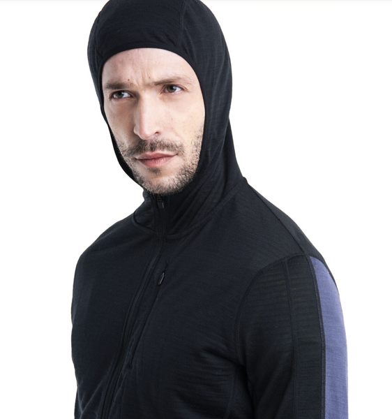 Icebreaker Mens 200 RealFleece Descender LS Zip Hoodie