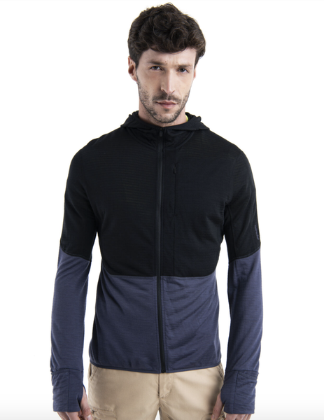 Icebreaker Mens 200 RealFleece Descender LS Zip Hoodie