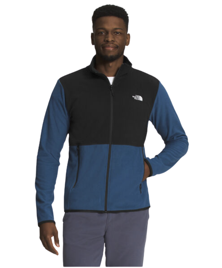 The North Face TKA Glacier Mens Full Zip Shady Blue TNF Black