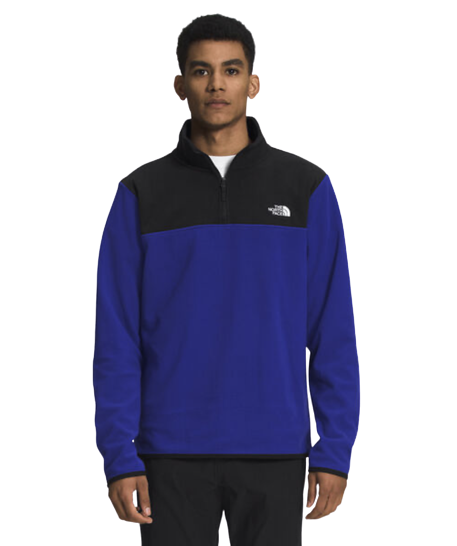 The North Face TKA Glacier Mens 1 4 Zip Lapis Blue TNF Black Jindabyne Sports