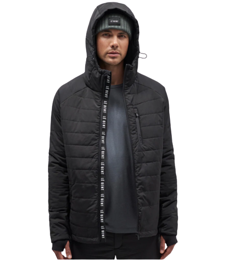 LeBent Mens Pramecou Wool Insulated Hooded Jacket