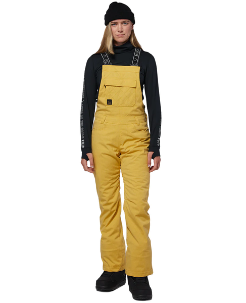 Rojo Wmns Snow Day Bib Pant Popcorn Ochre Pinstripe