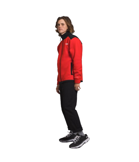 The North Face Mens Alpine Polartec 200 Fleece FullZip Jkt Fiery Red/TNF Black