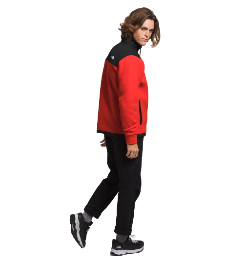 The North Face Mens Alpine Polartec 200 Fleece FullZip Jkt Fiery Red/TNF Black
