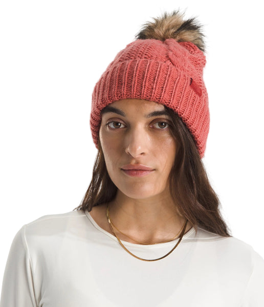 The North Face Oh Mega Fur Pom Beanie Mars Dust
