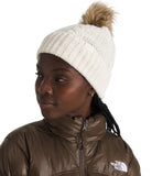 The North Face Oh Mega Fur Pom Beanie White Dune