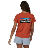 Patagonia Womens P-6 Logo Responsibili-Tee Quartz Coral