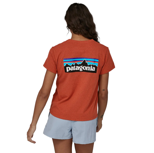Patagonia Womens P-6 Logo Responsibili-Tee Quartz Coral