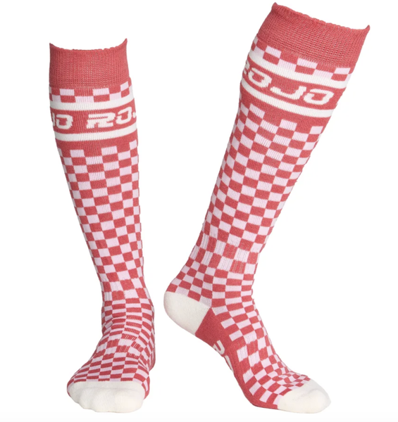 Rojo Checker Sock Nasturtium