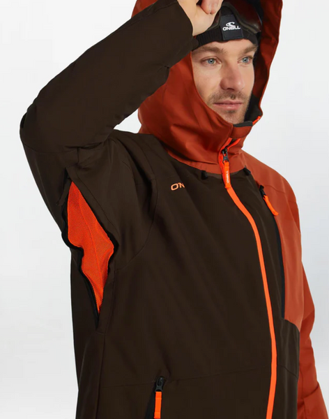 O'Neill Cruz Block Mens Snow Jacket Coffee Bean
