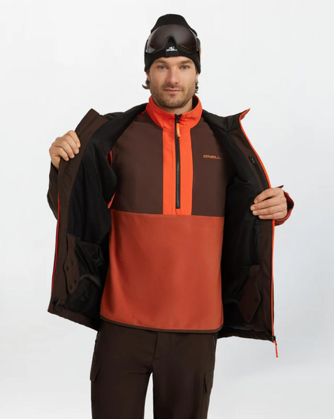 O'Neill Cruz Block Mens Snow Jacket Coffee Bean