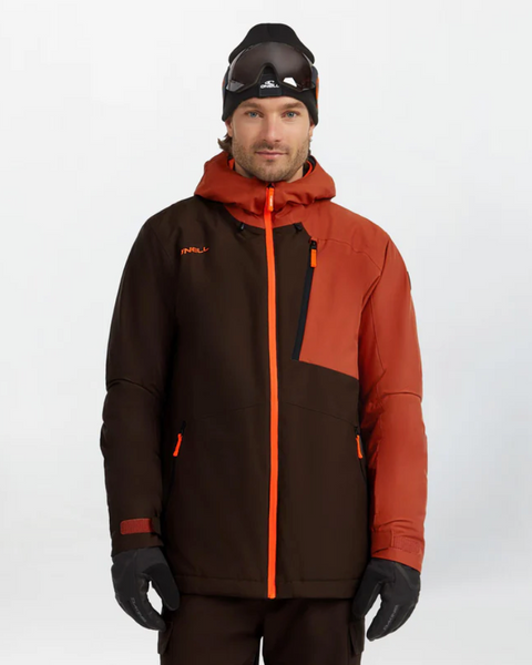 O'Neill Cruz Block Mens Snow Jacket Coffee Bean