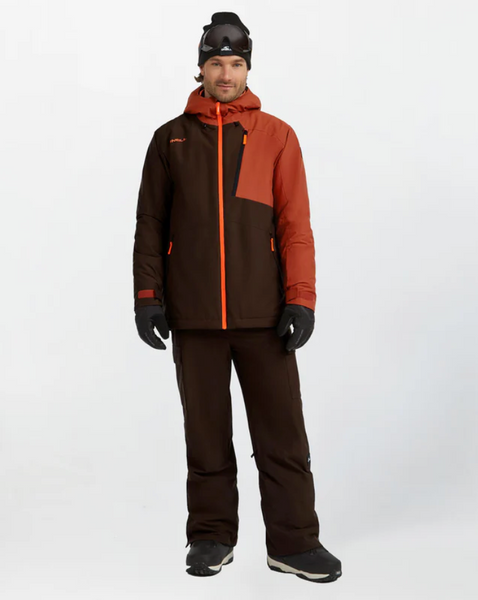 O'Neill Cruz Block Mens Snow Jacket Coffee Bean