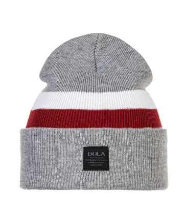 Bula Fall Striped Beanie Heather Medium Grey