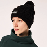 Oakley Harper Pom Beanie Black/White Logo