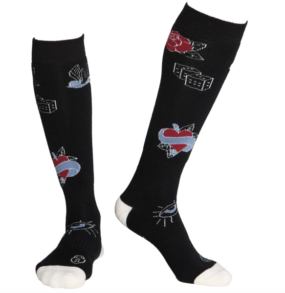 Rojo Blue Bird Dayz Sock True Black