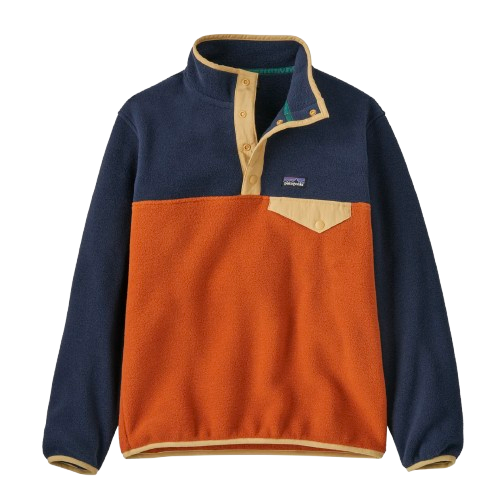 Patagonia Kids Lightweight Synchilla Snap-T Pullover Redtail Rust