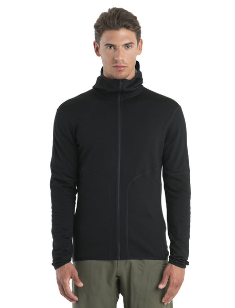 Icebreaker 560 RealFleece Elemental II LS Zip Hood Black