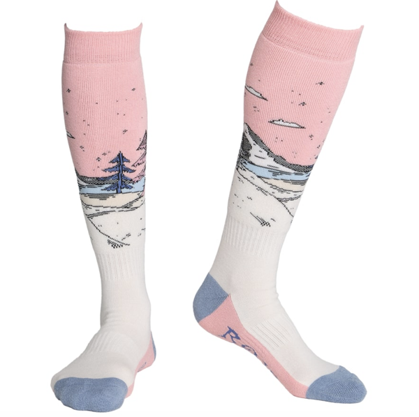 Rojo Mountain Life Jr Sock Pink-A-Boo