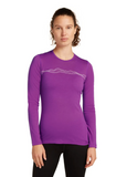 Icebreaker Wmns 200 Oasis LS Crewe Mountain Pass