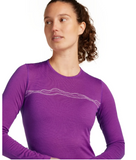 Icebreaker Wmns 200 Oasis LS Crewe Mountain Pass