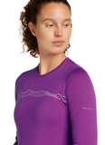 Icebreaker Wmns 200 Oasis LS Crewe Mountain Pass