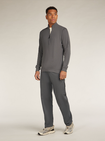 Icebreaker Mens 260 Waffle Knit Wander Long Sleeve Half Zip