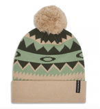 Oakley Printed Pom Beanie Green Norway Pattern