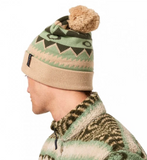 Oakley Printed Pom Beanie Green Norway Pattern