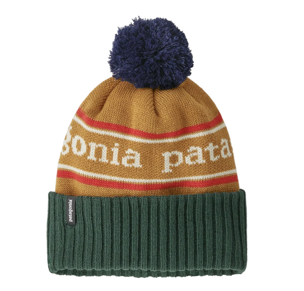 Patagonia Kids Powder Town Beanie Park Strip: Talon Gold