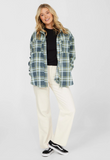 Oneill Rune Woven Wmns Top Silver Blue