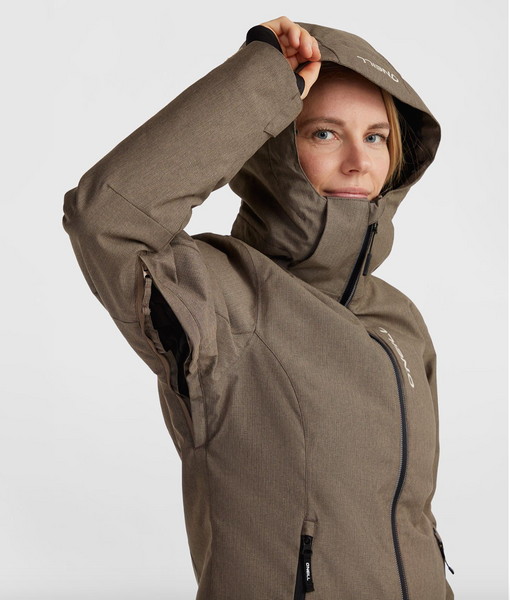Oneill Stuvite Melange Wmns Jkt Concrete