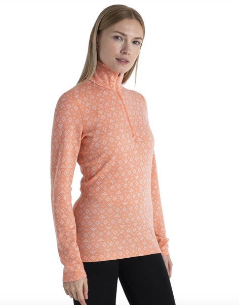 Icebreaker Wmns 260 Vertex LS Half Zip First Snow