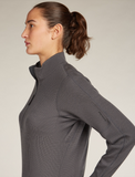 Icebreaker Wmns 260 Waffle Knit Wander Long Sleeve Half Zip
