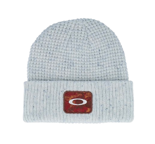 Oakley Ellipse Patch Waffle Beanie Arctic White