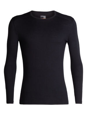 Icebreaker Mens 200 Oasis LS Crewe Black