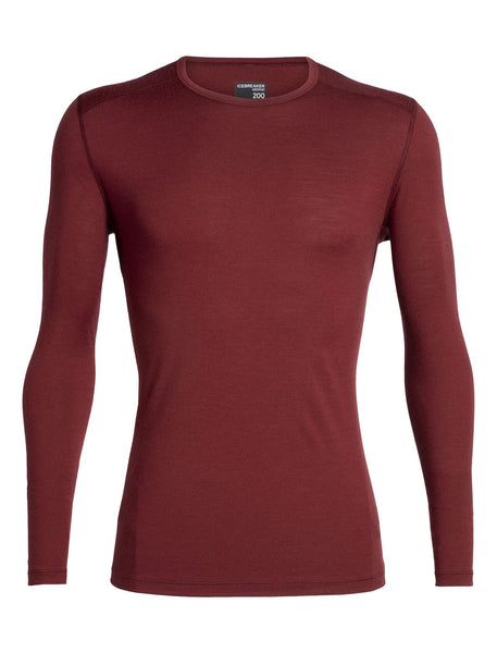 Icebreaker Mens 200 Oasis LS Crewe Cabernet