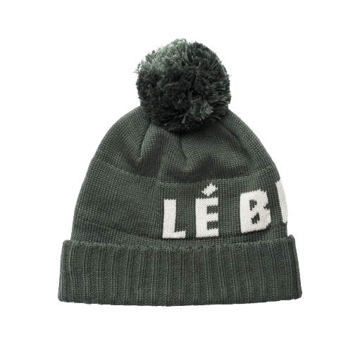 LeBent Logo Pom Pom Beanie Olive