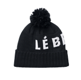 LeBent Logo Pom Pom Beanie Black