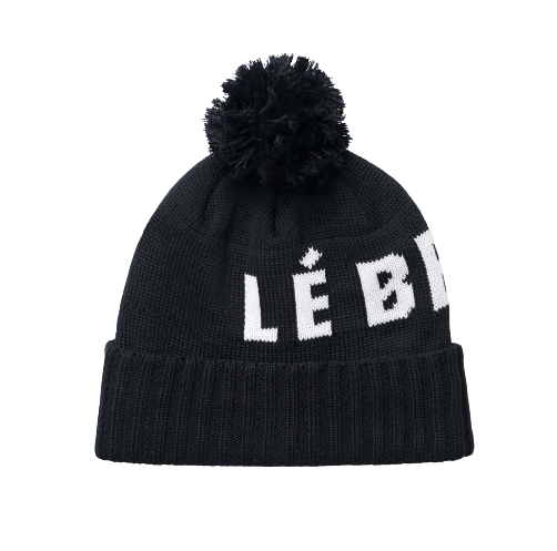 LeBent Logo Pom Pom Beanie Black