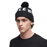 LeBent Logo Pom Pom Beanie Black