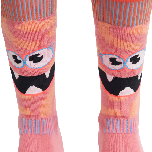 LeBent Kids Monster Party Snow Sock Strawberry Pink