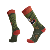 LeBent Kids Monster Party Snow Sock Kombu Green