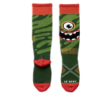 LeBent Kids Monster Party Snow Sock Kombu Green