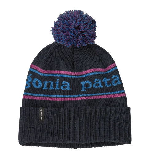 Patagonia Powder Town Beanie Park Stripe: Pitch Blue