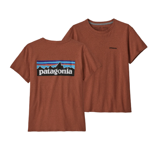 Patagonia Womens P-6 Logo Responsibili-Tee Quartz Coral