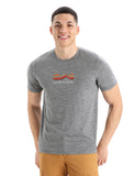 Icebreaker Mens Tech Lite II SS Tee Mountain Geology Grey Heather