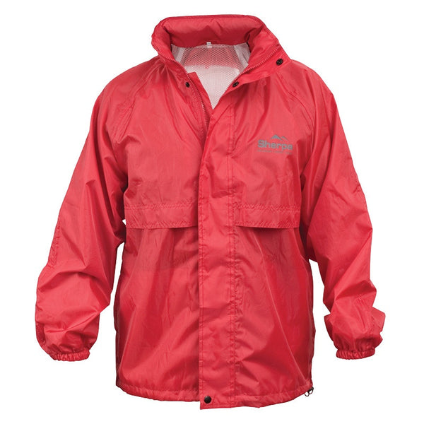 Sherpa Stay Dry Hiker Rain Jacket Red
