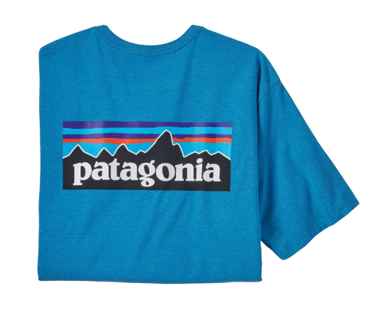 Patagonia Mens P-6 Logo Responsibili-Tee Anacapa Blue